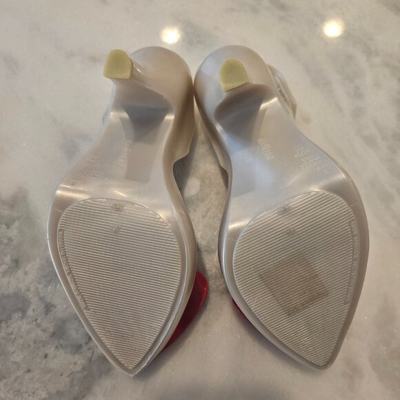 Vivienne Westwood Melissa Jelly Heels White Red - Picture 2 of 6